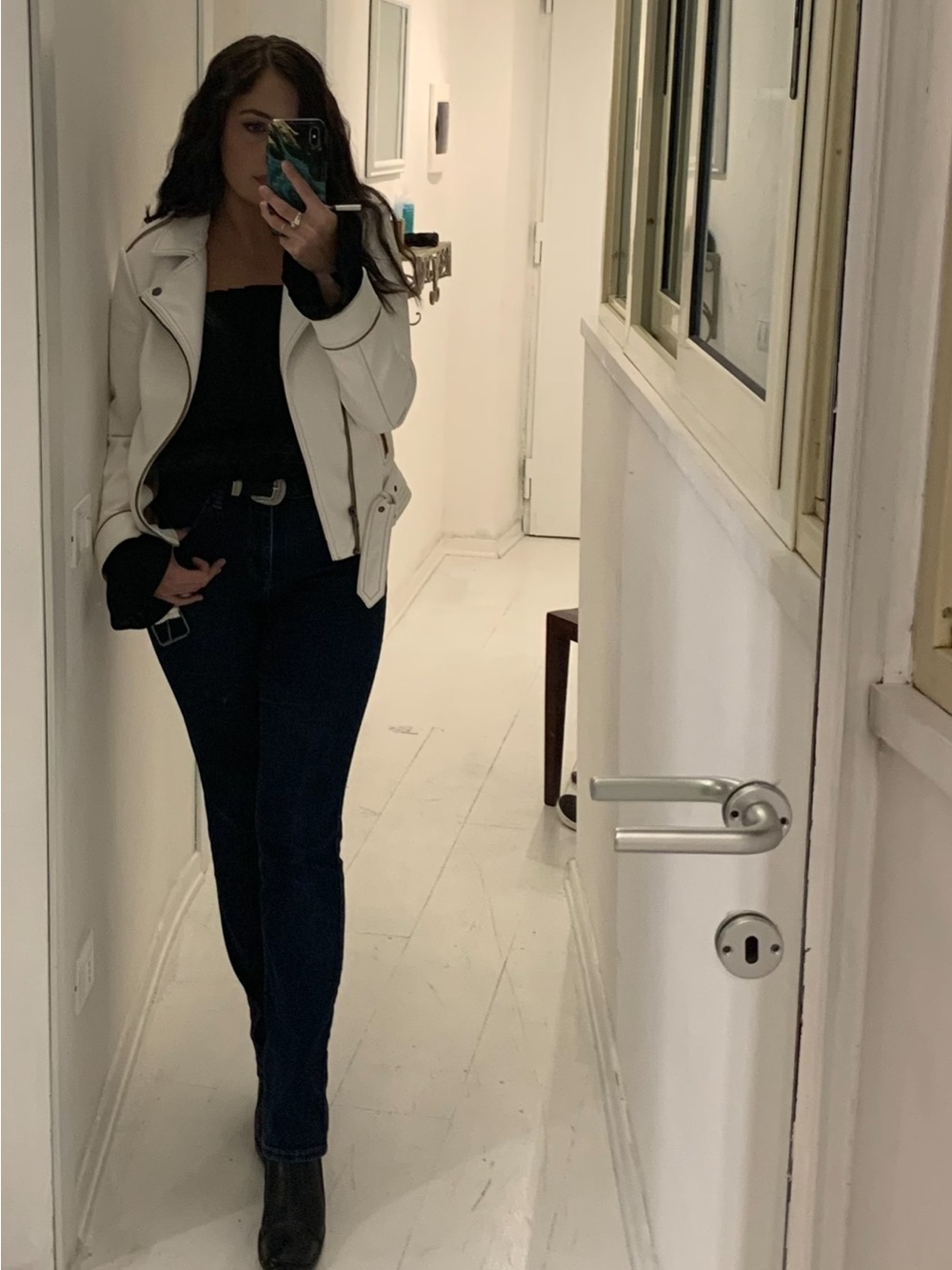 Sisley Moto Jacket with Contrast Trim